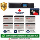 Powerware 9130L2000R-XL2U UPS Battery Kit 12V 9Ah AGM 6 Pack UPS Batteries CB Range