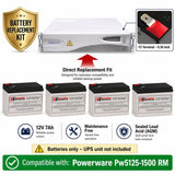 Batteries For Powerware Pw5125-1500 Rm UPS, 4 X 12v, 7ah - 84wh UPS Batteries CB Range