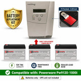 Batteries For Powerware Pw9120-1000i UPS, 3 X 12v, 7ah - 84wh UPS Batteries CB Range