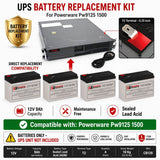 Batteries For Powerware Pw9125 1500 UPS, 4 X 12v, 9ah - 108wh UPS Batteries CB Range