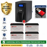 Powerware PW9130G1500T-XLAU UPS Battery Kit 12V 9Ah 4 Pack UPS Batteries CB Range