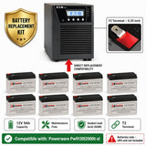 Batteries For Powerware Pw9130l2000t-xl UPS, 8 X 12v, 9ah - 108wh UPS Batteries CB Range