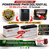 Batteries For Powerware Pw9130l700t-xl UPS, 2 X 12v, 9ah - 108wh UPS Batteries CB Range