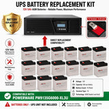 Batteries For Powerware Pw9135g6000-xl3u UPS, 15 X 12v, 5ah - 60wh UPS Batteries CB Range