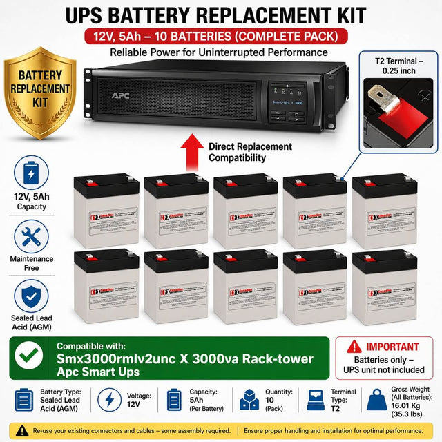Smx3000rmlv2unc X 3000va Rack-tower Apc Smart UPS Battery UPS Batteries CB Range