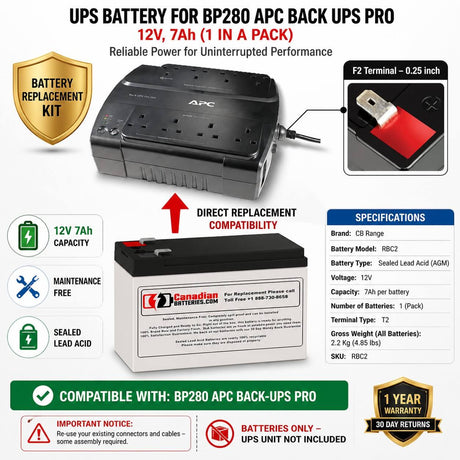 Bp280 Apc Back UPS Pro Battery UPS Batteries CB Range