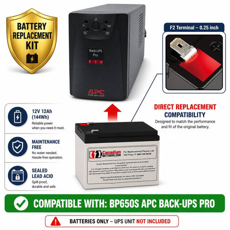 Bp650s Apc Back UPS Pro Battery UPS Batteries CB Range