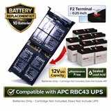 Apc Rbc43 Replacement UPS Battery 8 X 12v 5ah With F2 Terminal Battery UPS Batteries CB Range