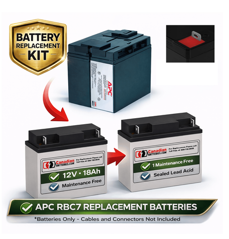 Apc Rbc7 Replacement Battery Cartridge 2 X 12v 18ah Batteries UPS Batteries CB Range