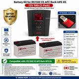 Rs1500 Xs Apc Back UPS Xs Battery, 2 x 12V 9Ah UPS Batteries CB Range