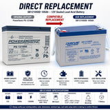 SB121050D 12V 105Ah AGM Battery Replacement for PowerSonic PS-121000 Sealed Lead Acid DriveMotion