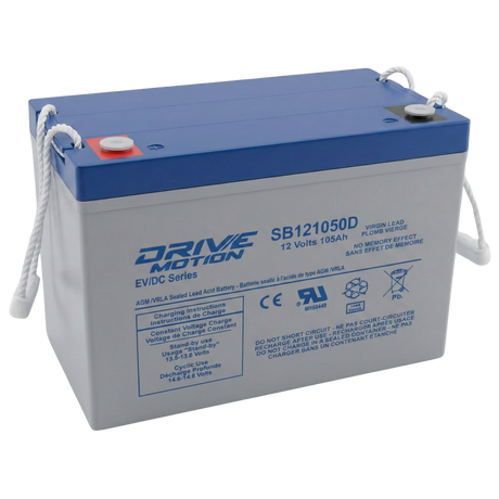 12V, 105Ah, replacement battery for Leoch Lpc12-100 with M8 Insert terminals Sealed Lead Acid DriveMotion