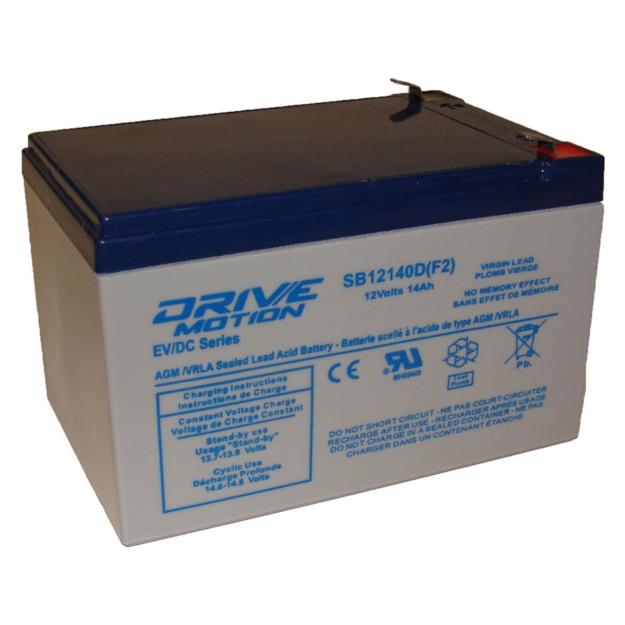 12V, 14Ah, replacement battery for Ajc D14s with F2 terminals Sealed Lead Acid CB Generic