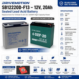12V, 20Ah, replacement battery for Chilwee 6-dzf-20 with F13 terminals Sealed Lead Acid CB Generic