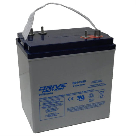 SB6-235D - 6V 235Ah, EV/DC Series, (Group GC2) Deep Cycle Battery Sealed Lead Acid (Special) DriveMotion