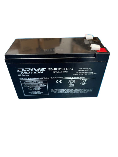 12V, 9Ah, replacement battery for Bosfa Hr12-36w with F2 terminals Sealed Lead Acid (Special) CB Generic