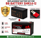 UPS Battery For Cyberpower CST350NET, 350 VA / 255 W, 1 X 12v, 3.6ah UPS Batteries CB Range