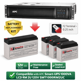 APC Smart-UPS 1000VA LCD RM 2U 120V SMT1000RM2UC Replacement Battery Cartridge 4 X 12v 9ah UPS Batteries CB Range