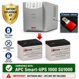 SU1000 APC Smart-UPS 1000 Battery Replacement – 2x 12V 12Ah AGM Batteries (RBC6 Compatible) UPS Batteries CB Range