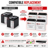 APC SU3000RMT5U UPS Battery Replacement RBC11 4 x 12V 18Ah UPS Batteries CB Range