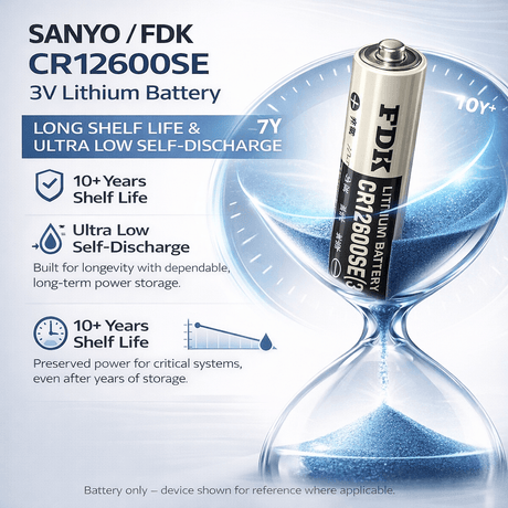 Battery Model Sanyo / Fdk Cr12600se,fdk 3v, 1500 Mah - 4.5wh CR12600SE BB Generic