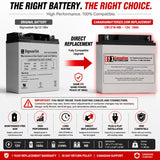 12V, 18Ah, replacement battery for Sigmastek Sp12-18hr with NB terminals Sealed Lead Acid CB Generic