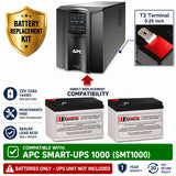 APC SMT1000 Smart UPS Replacement Battery Kit 12V 12Ah AGM x2 UPS Batteries CB Range
