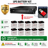 Replacement Battery Kit for APC SMX3000RMLV2U UPS – 10 Pack 12V 5Ah AGM UPS Batteries CB Range
