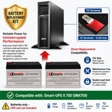 UPS Battery for APC SMX750 Smart-UPS – 12V 9Ah (2 Pack) RBC109 Replacement UPS Batteries CB Range