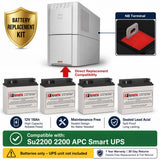 Su2200 2200VA Apc Smart UPS Battery (4 X 12V 18Ah) UPS Batteries CB Range
