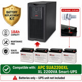 APC SUA2200XL RBC11 Replacement Battery Kit 12V 18Ah AGM 4 Pack UPS Batteries CB Range