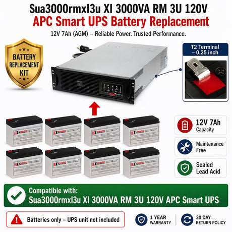 Sua3000rmxl3u Xl 3000va Rm 3u 120v Apc Smart UPS Battery UPS Batteries CB Range