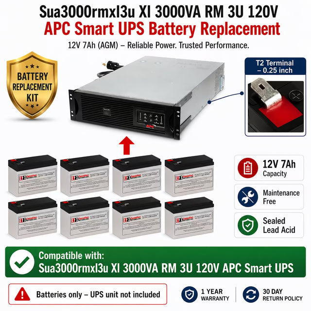 Sua3000rmxl3u Xl 3000va Rm 3u 120v Apc Smart UPS Battery UPS Batteries CB Range