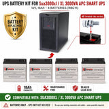 UPS Battery for APC SUA3000XL Smart-UPS 3000VA – 12V 18Ah (4 Pack, RBC11 Replacement) UPS Batteries CB Range