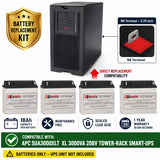 Sua3000xlt Xl 3000va 208v Tower-rack Apc Smart UPS Replacement Battery Kit 4 Pack 12V 18Ah AGM UPS Batteries CB Range
