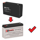 6V, 12Ah, replacement battery for Sunbright 3-FM-12, with F1 terminals Sealed Lead Acid CB Generic