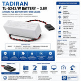 Tadiran Battery Model Tl-5242/w With Lead & Plug 3.6v, 2100 Mah Tadiran Batteries Tadiran Batteries