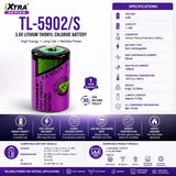 TL-5902/S 3.6V 1.1Ah Lithium Battery Replacement 1/2AA Tadiran Batteries Tadiran Batteries Bare Cell