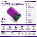 TL-5902/S 3.6V 1.1Ah Lithium Battery Replacement 1/2AA Tadiran Batteries Tadiran Batteries With Tabs