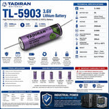 Tadiran Tl-5903, Tl5104, Aa 3.6v Aa Lithium Battery (er14505) 3.6v Tadiran Batteries Tadiran Batteries With Axial Leads
