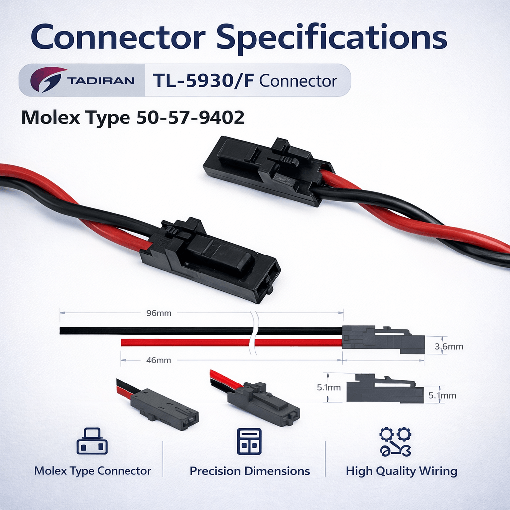 Tadiran Tl-5930/f 3.6v D Size 19ah Lithium Battery With Lead & Connector - Non Rechargeable Tadiran Batteries Tadiran Batteries