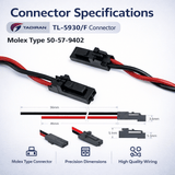 Tadiran Tl-5930/f 3.6v D Size 19ah Lithium Battery With Lead & Connector - Non Rechargeable Tadiran Batteries Tadiran Batteries