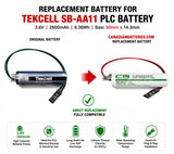 Tekcell SB-AA11 PLC Battery 3.6v, 2600mah - 9.36wh PLC BB Generic