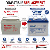 Tian Neng 6-EVF-100 Replacement Battery 12V 90Ah AGM Deep Cycle Sealed Lead Acid CB Generic