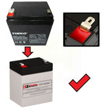 12V, 5Ah, replacement battery for Tinko Tk1250 with F1 terminals Sealed Lead Acid CB Generic