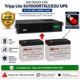 Tripp Lite SU1000RTXLCD2U Replacement Battery Kit | 2 x 12V 9Ah AGM