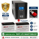 Tripp Lite Smart1500LCDT Replacement Battery Kit 12V 7Ah AGM 2 Pack UPS Batteries CB Range