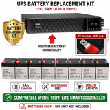 Tripp Lite Smart3000rmxl2u UPS Battery Replacement 8x 12V 5Ah UPS Batteries CB Range