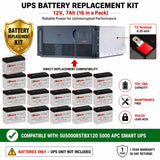 APC SU5000R5TBX120 5000 UPS Replacement Battery Kit 16x 12V 7Ah UPS Batteries CB Range