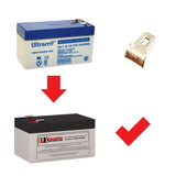 12V, 1.3Ah, replacement battery for Ultracell Ul1.3-12 with F1 terminals Sealed Lead Acid CB Generic